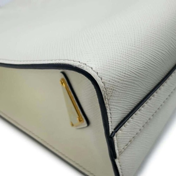 Prada Medium Handbag Saffiano Leather White - Picture 14 of 16
